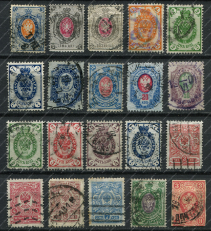 Российская Империя 1868-1919 гг. • подборка 20 марок • стандарт • Used F-VF