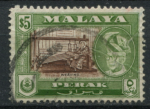 Малайя • Перак 1957-1961 гг. • Gb# 161 • $5 • прядильный станок • Used VF ( кат.- £ 10 )