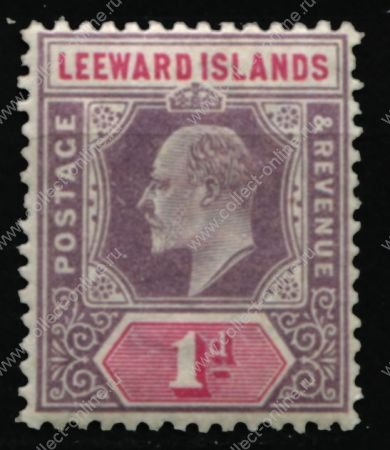 Ливардовские о-ва 1902 г. • Gb# 21 • 1 d. • Эдуард VII • стандарт • MH OG VF ( кат.- £ 9 )