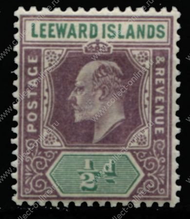 Ливардовские о-ва 1902 г. • Gb# 20 • ½ d. • Эдуард VII • стандарт • MH OG VF ( кат.- £ 7 )