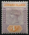 Ливардовские о-ва 1890 г. • Gb# 4 • 4 d. • Королева Виктория • стандарт • MH OG VF ( кат.- £ 11 )