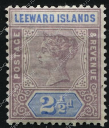 Ливардовские о-ва 1890 г. • Gb# 3 • 2 ½ d. • Королева Виктория • стандарт • MH OG VF ( кат.- £ 9 )