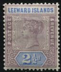 Ливардовские о-ва 1890 г. • Gb# 3 • 2 ½ d. • Королева Виктория • стандарт • MH OG VF ( кат.- £ 9 )