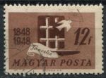 Венгрия 1948 г. • Mi# 1002 • 12 f. • 100-летие революции 1848 года • сломанная тюремная решётка • Used VF