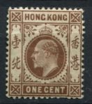 Гонконг 1907-1911 гг. • Gb# 91 • 1 c. • Эдуард VII • стандарт • MH OG F-VF ( кат.- £ 10 )