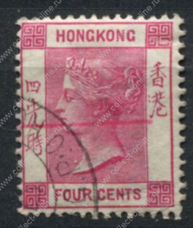 Гонконг 1900-1901 гг. • Gb# 57 • 4 c. • Королева Виктория • стандарт • Used VF