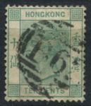 Гонконг 1882-1896 гг. • Gb# 37a • 10 c. • Королева Виктория • стандарт • Used VF