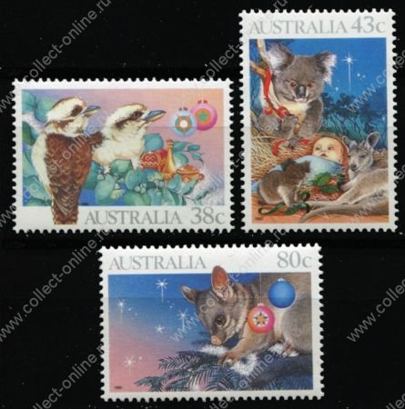 Австралия 1990 г. • SC# 1194-6 • 38 - 80 c. • Рождество • полн. серия • MNH OG XF ( кат.- $ 3,5 )