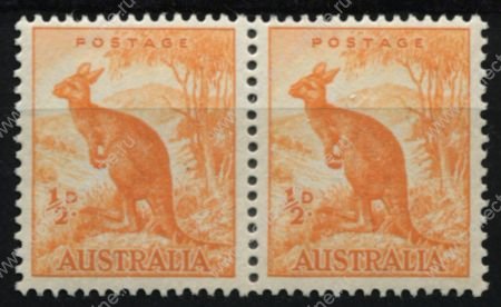 Австралия 1937-1949 гг. • Gb# 164 • ½ d. • кенгуру • стандарт • пара • MNH OG XF
