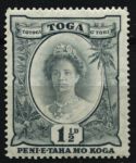 Тонга 1920-1935 гг. • Gb# 56 • 1 ½ d. • осн. выпуск • королева Салоте • MH OG VF
