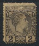 Монако 1885 г. • SC# 2p • 2 c. • 1-й выпуск • Князь Чарльз III • стандарт • проба цвета • MNG F- ( кат.- $ 65- )