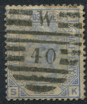 Великобритания 1880-1883 гг. • Gb# 157 pl. 22 • 2 ½ d. • Королева Виктория • стандарт • Used VF ( кат.- £ 40 )