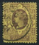 Великобритания 1887-1892 гг. • Gb# 202 • 3 d. • Королева Виктория • "Юбилейный" выпуск • стандарт • Used VF ( кат.- £ 3,5 )