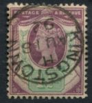Великобритания 1887-1892 гг. • Gb# 198 • 1 ½ d. • Королева Виктория • "Юбилейный" выпуск • стандарт • Used XF ( кат.- £ 8 )