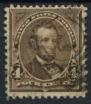 США 1894 г. • SC# 254 • 4 c. • Авраам Линкольн • стандарт • Used VF ( кат.- $ 10 )