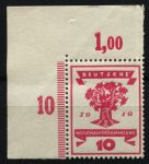 Германия 1919 г. • Mi# 107 • 10 pf. • Национальное собрание • дерево • стандарт • MNH OG XF+