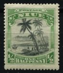 Ниуэ 1920 г. • Gb# 38 • ½ d. • пальмы в заливе • MLH OG VF- ( кат.- £ 4 )