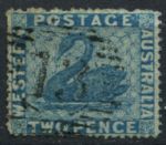 Австралия • Западная Австралия 1861 г. • Gb# 34 • 2 d. • лебедь • Used XF ( кат.- £40 )