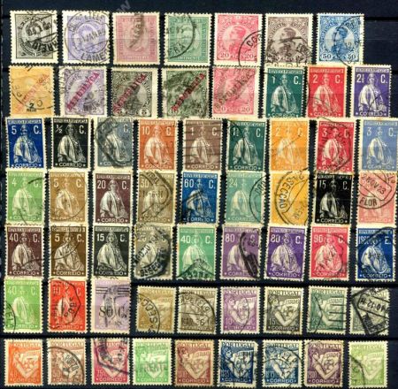 Португалия • XX век • набор 60 разных, старых марок • Used F-VF
