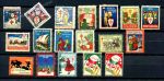 США • Рождественские и благотворительные этикетки 1919-1936 гг. • набор 18 марок • MNH/MH OG/NG F- VF