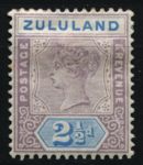 Зулуленд 1894-1896 гг. • Gb# 22 • 2 ½ d. • Королева Виктория • стандарт • MH OG VF ( кат. - £15)
