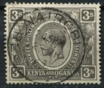 Кения, Уганда и Танганьика 1922-1927 гг. • Gb# 90 • 3 sh. • Георг V • стандарт • Used XF ( кат. - £7 )