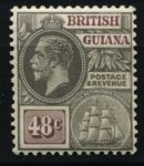 Британская Гвиана 1921-1927 гг. Gb# 279 • 48 c. • Георг V • стандарт • MH OG VF ( кат. - £10 )