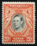 Кения, Уганда и Танганьика 1938-1954 гг. • Gb# 139a • 20 c. • осн. выпуск (перф. - 14) • Георг VI • MH OG VF ( кат. - £55 )