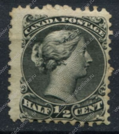 Канада 1868-1876 гг. • SC# 21 • Ѕ c. • королева Виктория • MNG VF ( кат.- $100- )