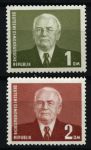 ГДР 1953-1955 гг. • Mi# 342-3 • 1 и 2 DM • Президент Вильгельм Пик • полн. серия • MH OG VF ( кат.- €10 )
