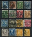 США • XIX-XX век • набор 16 разных старых марок • Used F-VF ( кат. - $20+ )