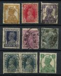 Индия • Георг V и Георг VI • лот 9 разных старых марок • стандарт • Used F-VF