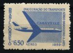 Бразилия 1959 г. • SC# C91 • 6.50 cr. • Начало эксплуатации реактивных лайнеров • авиапочта • MH OG VF