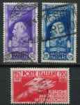 Италия 1935 г. • SC# 345,347-8(Mi# 528,530-1) • 10,50 c. и 1.25 L. • Международный авиационный салон в Милане • Used VF ( кат.- $10 )