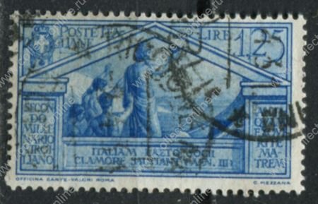 Италия 1930 г. • SC# 254(Mi# 351) • 1.25 L. • 2000-летие рождения Вергилия • Used VF • ( кат.- $12 )