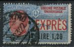 Италия 1921 г. • SC# E10(Mi# 136) • 1.20 L. на 30 c. • Виктор Эммануил III • спец. доставка • Used VF • ( кат.- $30 )