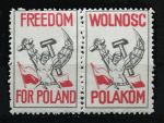 Польша 1989 г. • Пропаганда движения "Солидарность" • "Свободу полякам" • неофициальный выпуск • MNH OG XF • пара