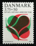 Дания 1993 г. SC# B78 • 3.75 kr. + 50 o.  • 75-детие программы социального трудоустройства • MNH OG XF • (кат. - $1.60)