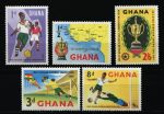 Гана 1959 г. • Gb# 228-32 • ½ d. - 2s.6d. • Западноафриканское первенство по футболу • полн. серия • MNH OG XF