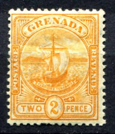 Гренада 1906 г. • Gb# 79 • 2 d. • парусный бот • стандарт • MH OG VF ( кат. - £5 )