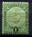Гренада 1908-1911 гг. • Gb# 86 • 1 sh. • парусный бот • стандарт • MH OG VF ( кат. - £7 )