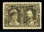 Канада 1908 г. • SC# 96 • ½ c. • 300-летие Квебека • королевская чета • MH OG VF ( кат.- $8 )