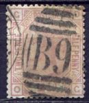 Великобритания 1873-1880 г. • Gb# 141 pl. 8 • 2½ d. • Королева Виктория • стандарт • Used VF( кат.- £60 )