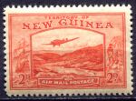 Новая Гвинея 1939 г. • Gb# 215 • 2 d. • самолет над долиной реки, фрегат • авиапочта • MH OG VF ( кат.- £ 9 )