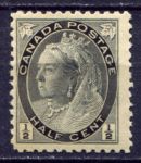 Канада 1898-1902 гг. • Sc# 74 • ½ c. • Королева Виктория • (выпуск с цифрами) • MNH OG F-VF ( кат.- $25 )