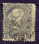 Канада 1868-1876 гг. • Sc# 30 • 15 c. • королева Виктория • Used F ( кат.- $65 )