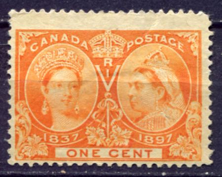 Канада 1897 г. SC# 51 • 1 c. • Королева Виктория • 60-летний юбилей правления • MNG VF ( кат.- $30(*) )