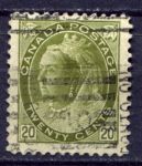 Канада 1898-1902 гг. • Sc# 84 • 20 c. • Королева Виктория • (выпуск с цифрами) • Used F-VF ( кат.- $110 )