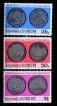 Гренадины Сент-Винсента 1976 г. • Gb# 82-4 • 25 c. - $1 • памятные монеты США • полн. серия • MNH OG XF
