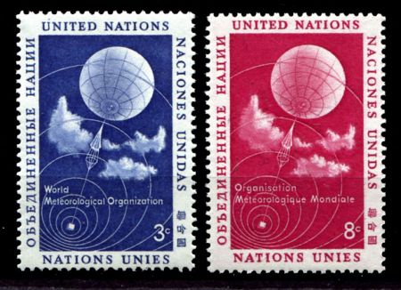 ООН 1957г. SC# 49-50 / МЕТЕОРОЛОГИЯ / MNH OG VF / ООН